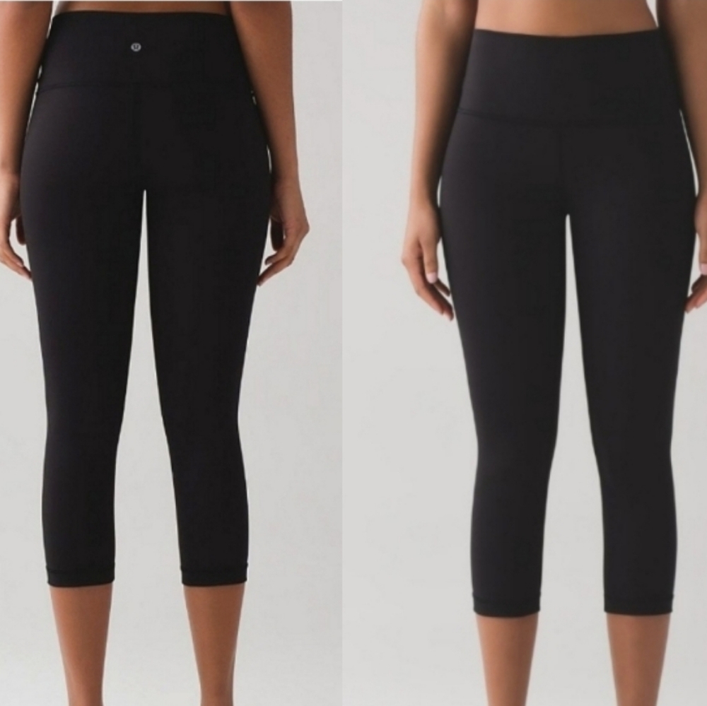 COPY - Lululemon Wunder Under Crop (Hi-Rise) *Full-On Luxtreme 21", Black, Size…
